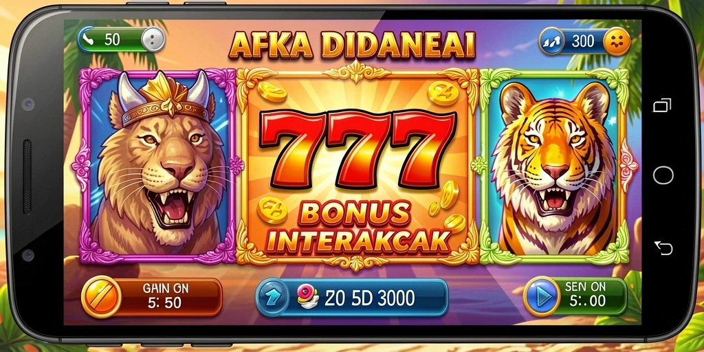 Tampilkan karakter utama yang beraksi di dalam game.
