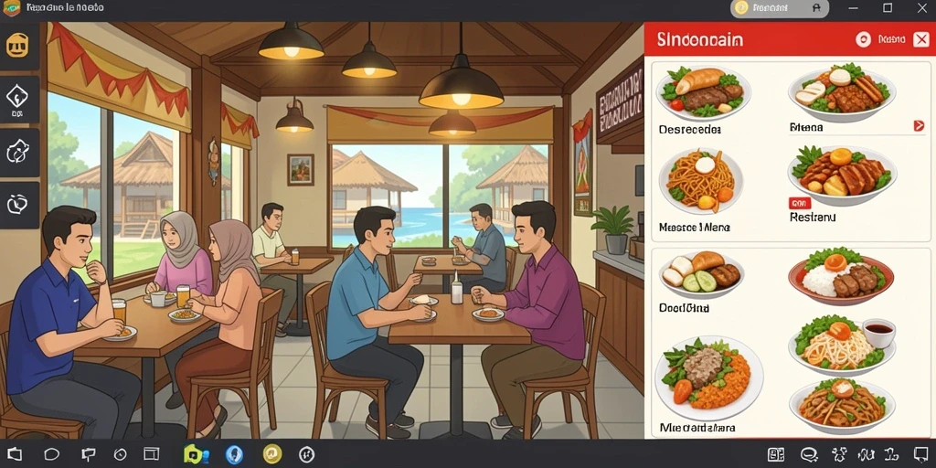 Tampilan karakter yang unik dan menarik.